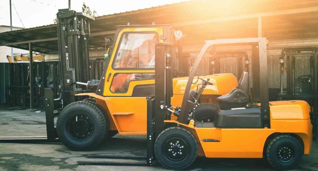 two-forklifts